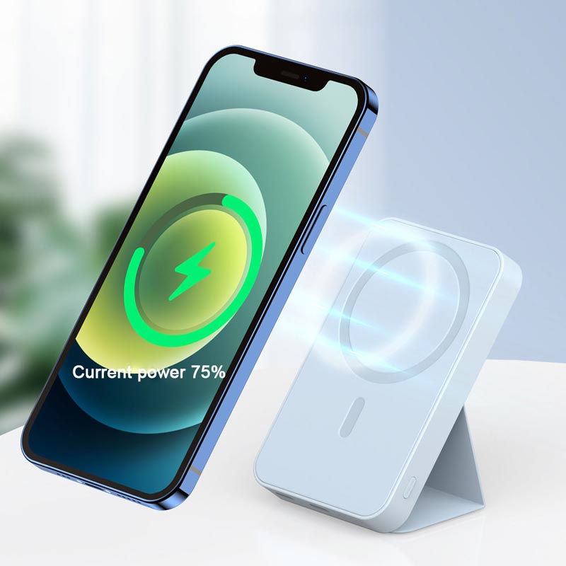 Mini Foldable Wireless Magnetic Power Bank with Stand