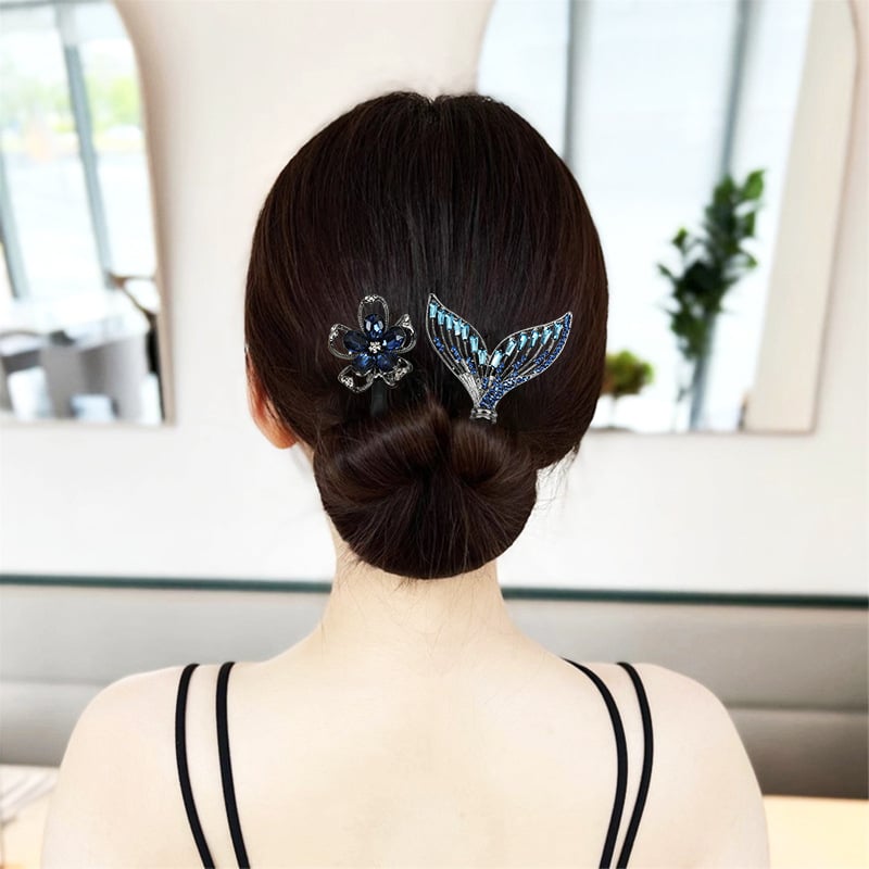 Rhinestone Flower Hair Clip