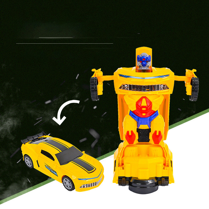 [Best Gift For Kid] Electric Universal Deformation Police Toy Car