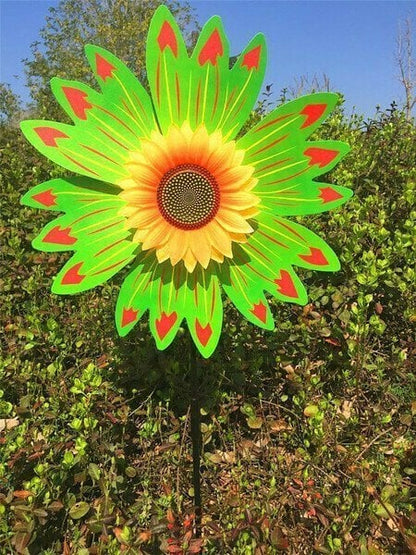 Colorful Sunflower Windmill-For Decoration Outside Yard