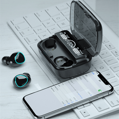 TWS BLUETOOTH 5.1 EARPHONES WATERPROOF CHARGING BOX