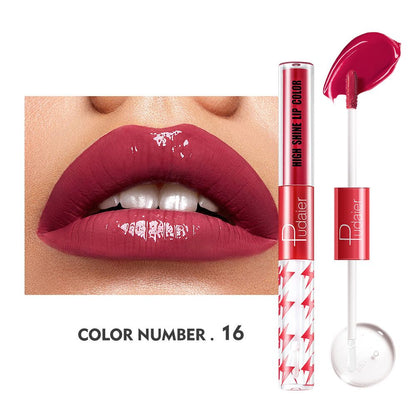 16 Colors Double Ended Highlighting Lip Gloss - High-shine Long-lasting✨
