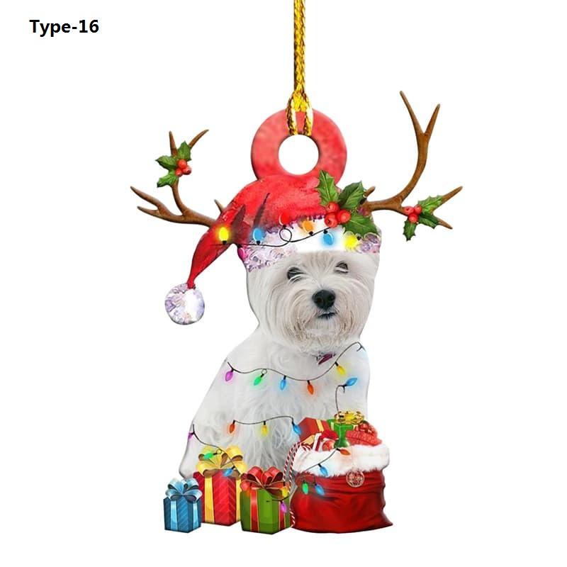 Christmas Tree Puppy Pendant Ornament