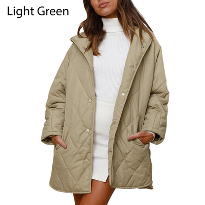 Women's Winter Trendy Lightweight Hooded Quilted Jacket