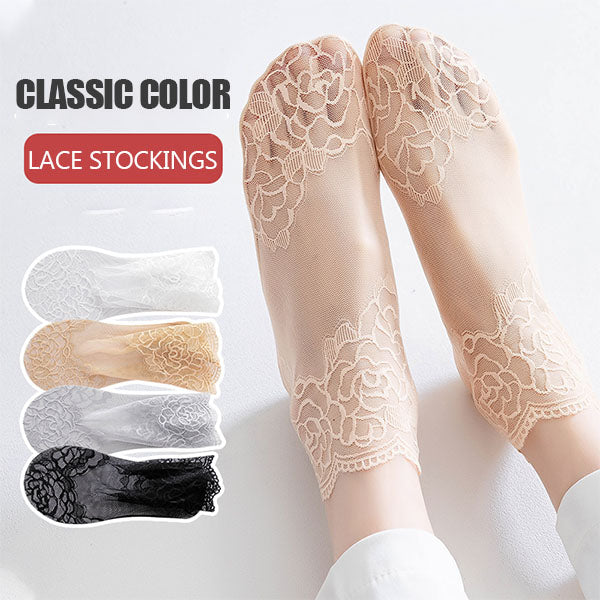 Ladies Fashion Lace Socks(5 pairs)