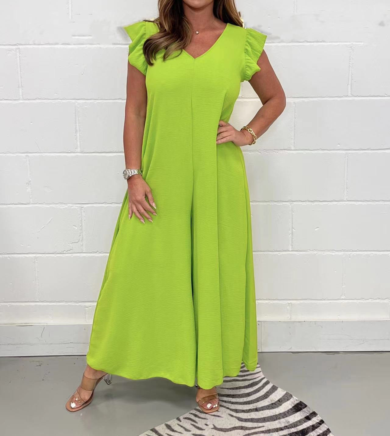 Summer New Ruffled Wide-leg Casual Jumpsuit (Buy 2 free shipping)