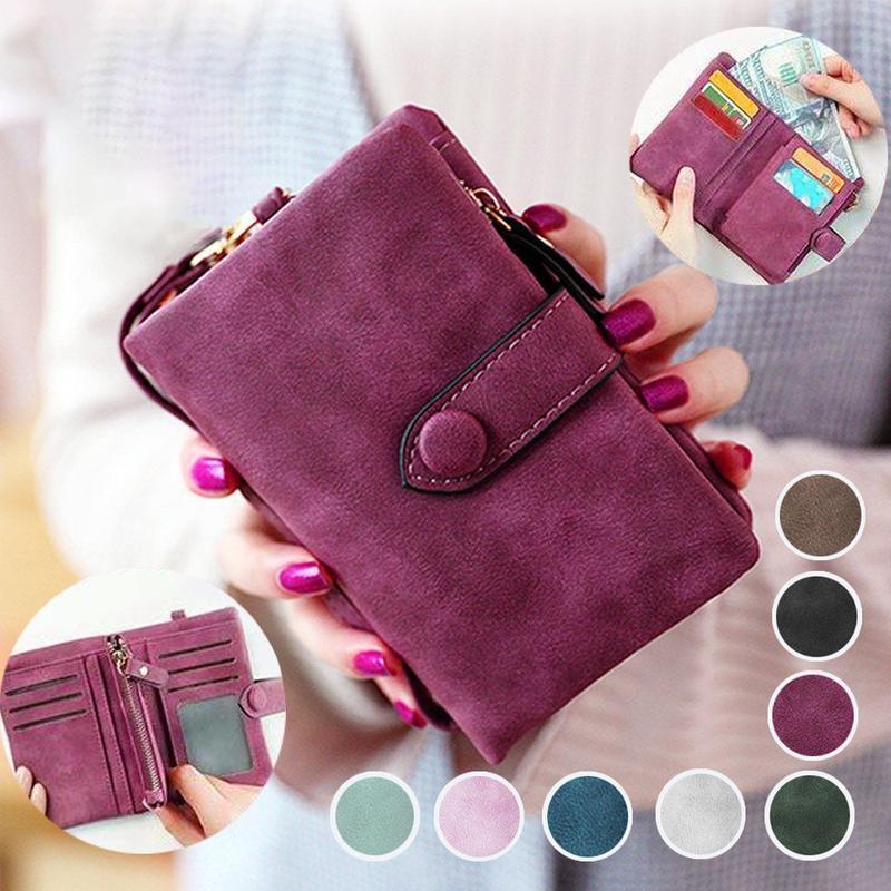 Women's Tri-Fold Multi-Card Slot Leather Wallet