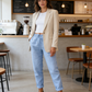🌸Women's  Elastic Waist Cotton Linen Casual Pants