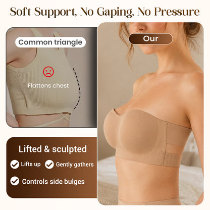 💜 BUY 1 GET 1 FREE💜Women's Non-Slip Strapless Wireless Bra with Crossover Side Closure