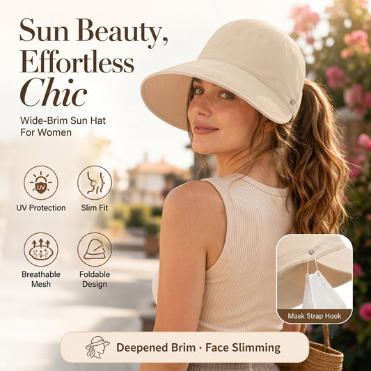 👒Women's Breathable Adjustable Ponytail Sun Hat