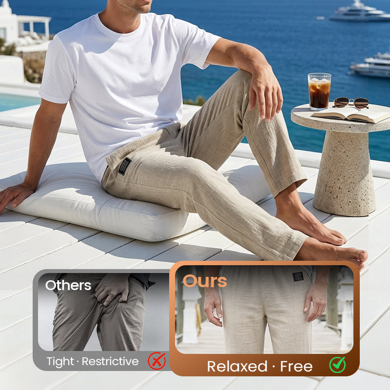 Breathable Straight-Leg Trousers for Men