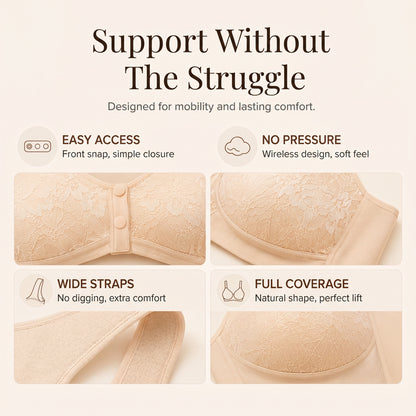 📢📢BIG SALE !!⏰Comfortable Wireless Shaping Front-Fasten Bra