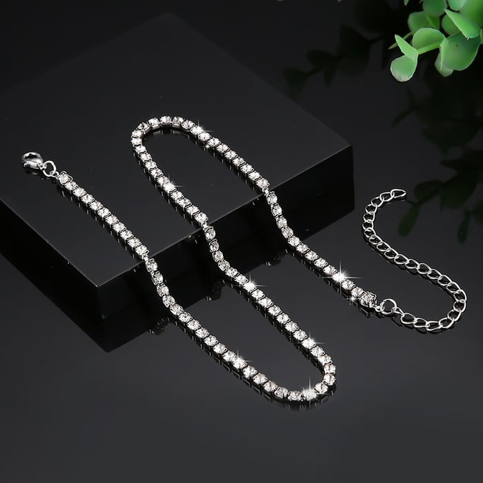 Last Day 57% OFF -'Crystal' Tennis Necklace + Free Bracelet