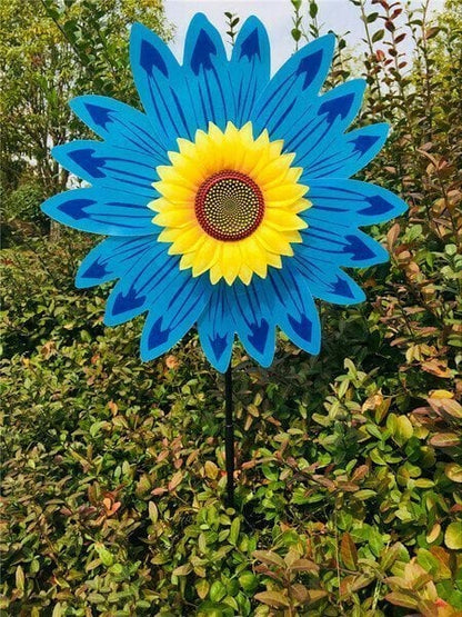 Colorful Sunflower Windmill-For Decoration Outside Yard