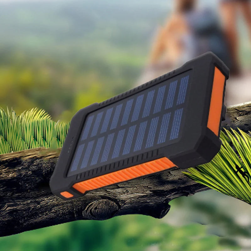 🔥Portable Solar Mobile Power with Built-in Charging Cable