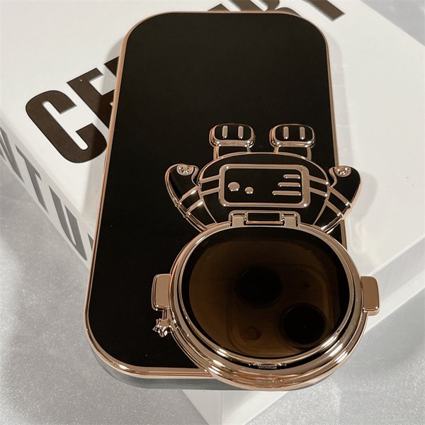 3D ASTRONAUT LENS PROTECTOR KICKSTAND For IPHONE CASE