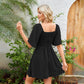 Elegant Deep V Neck Bow-Tie Mini Dress-Very Good Elasticity~