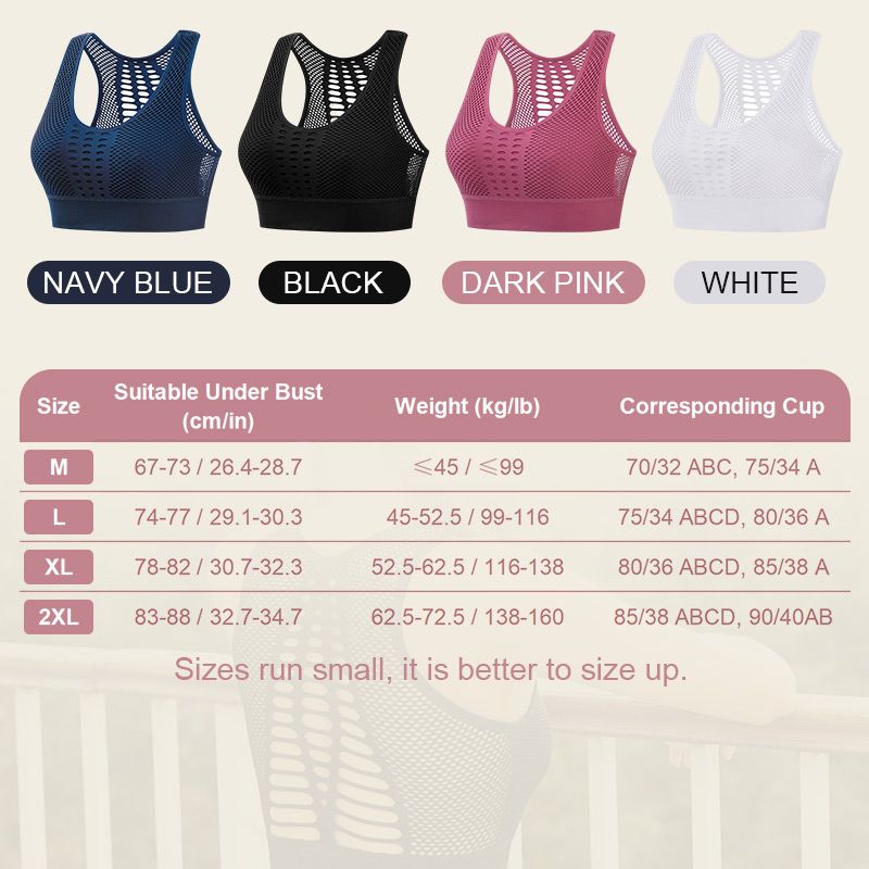 Shockproof Push-up Hollow Breathable Sports Bra