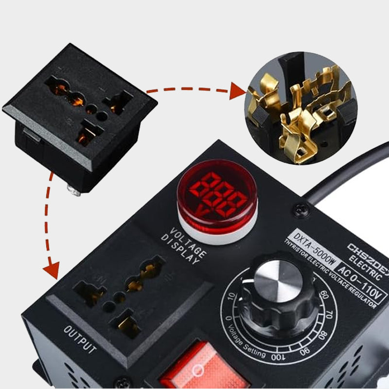 Electronic Voltage Regulator for Speed Temperature Light Regulation