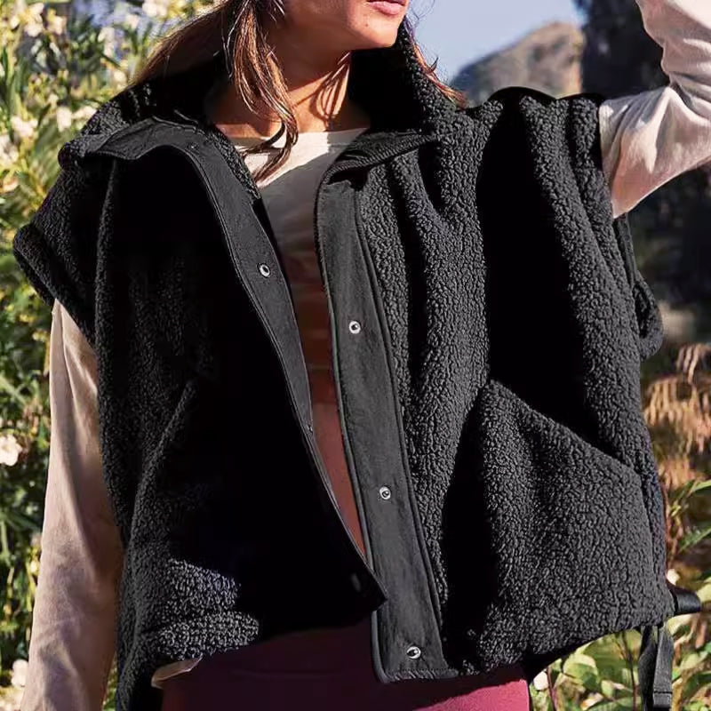 Women's Oversized Fuzzy Vest