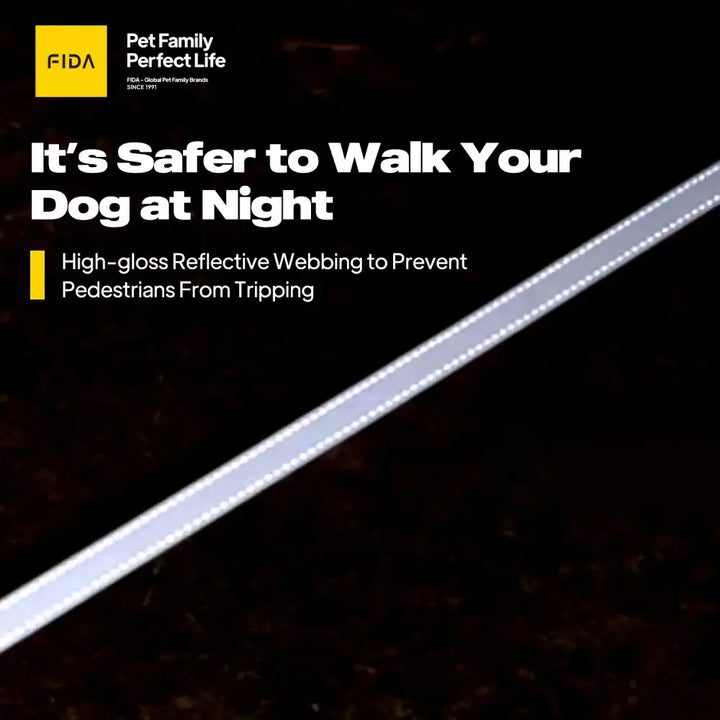 FIDA Retractable LED Lighted Dog Leash