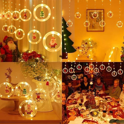 Christmas 3D Curtain String Lights