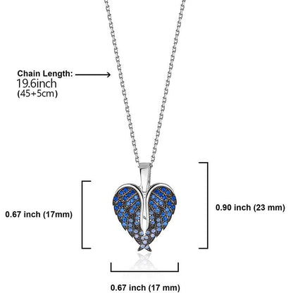 Angel Wing Heart Necklace