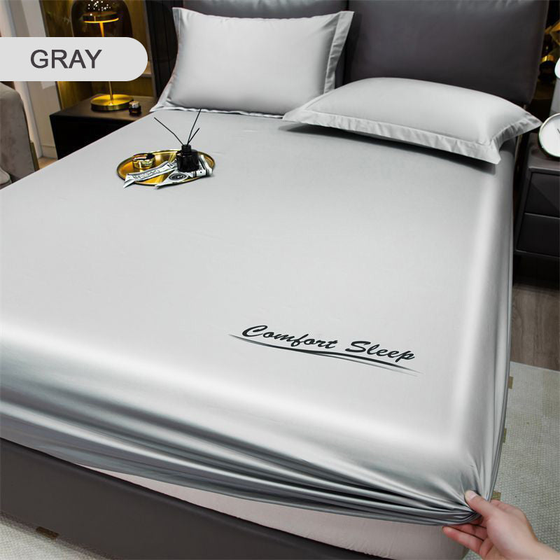 🔥Hot Sale📦Summer Ice Cooling Silky Bed Fitted Sheet Pillow Cover🛏️