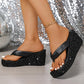 👠Women's Thick-Soled Sequined Flip-Flops