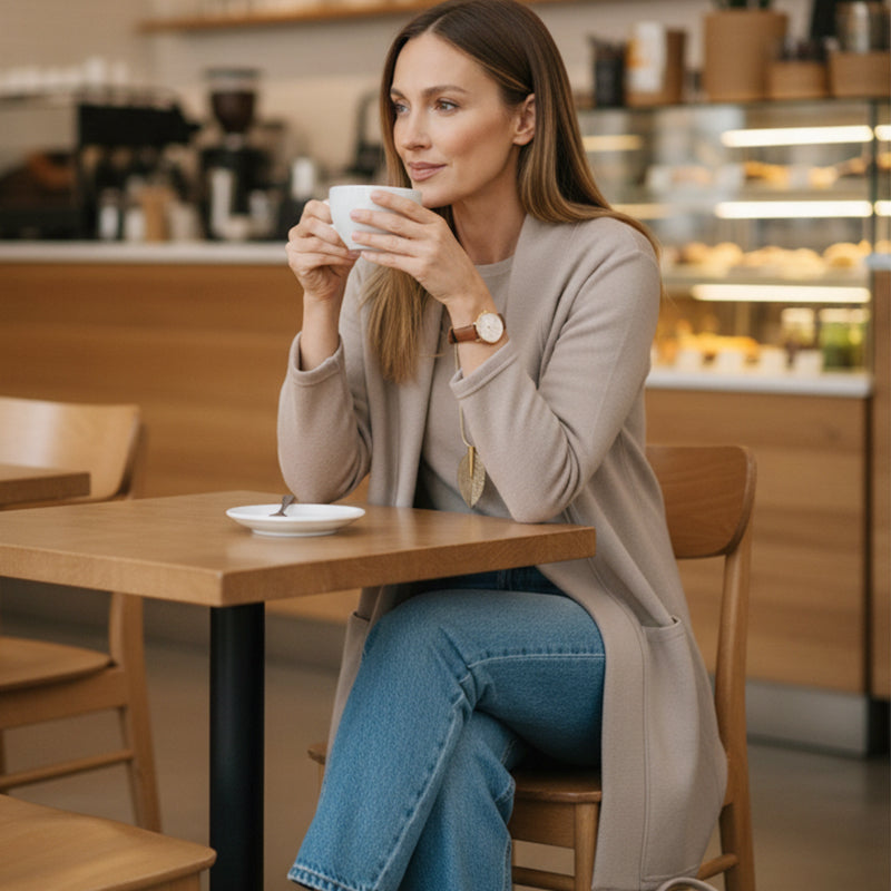 Elegant Longline Cardigan & Top & Pants 3-Pieces Set