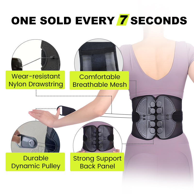 🔥Adjustable Double Pulley Breathable Lumbar Support Shaping Waist Belt