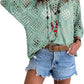 ✨Womens Bohemian-Inspired Beige Crochet Top with V-Neck