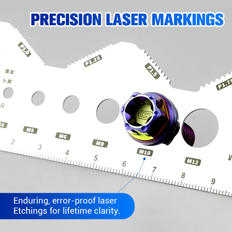 🎉Stainless Steel Double-Sided Bolt Gauge Card