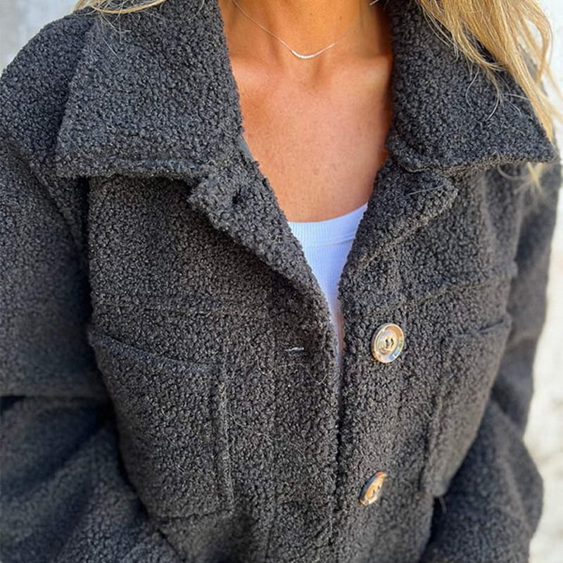 🍂Women's Warm Lapel Cropped Jacket