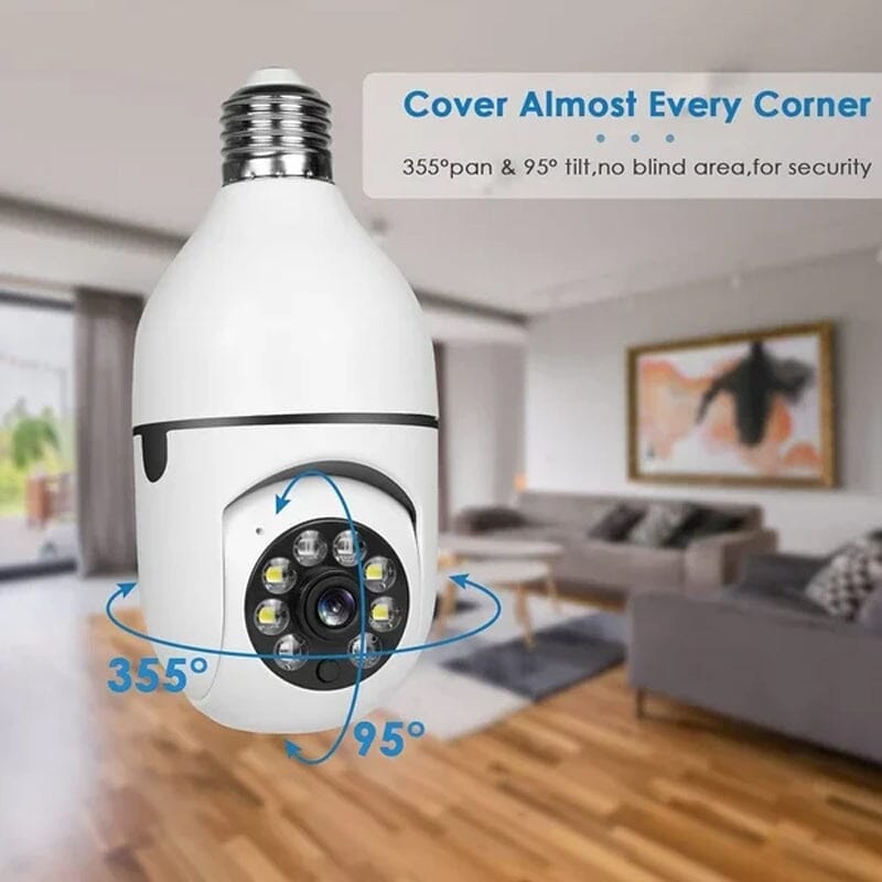 Wireless Wifi Light Bulb Security Camera