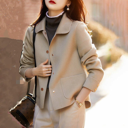 Women's Fashion Short Fall Reversible Coat