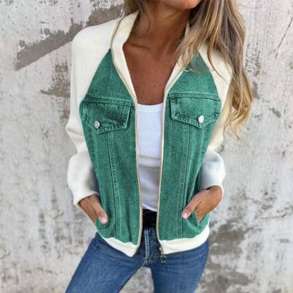 💕Women's Creative Denim Splicing Jacket