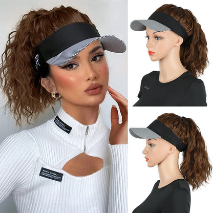 Women's Ponytail Wig Baseball Cap - Long Wavy