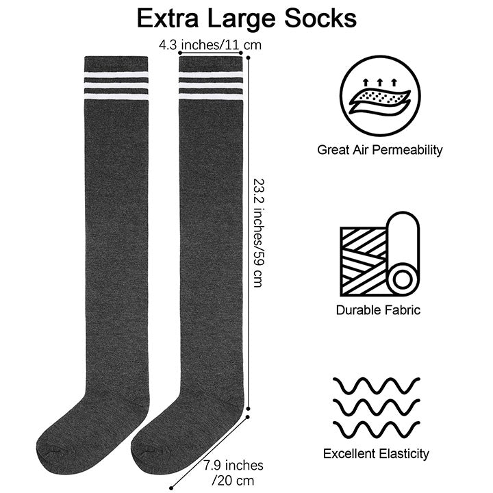 Plus Size Thigh-High Socks