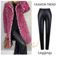 ✨Autumn's Best-Selling Sets 💖Women's Leopard Print Mid-Length Jacket and Leather Leggings