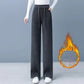 🎀Women's Thickened Wide Leg Drawstring Straight Leg Pants