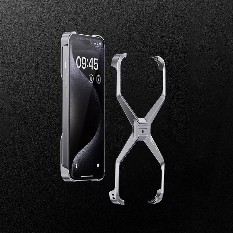 Luxury Aluminum Alloy Frameless Hollow Phone Case for iPhone