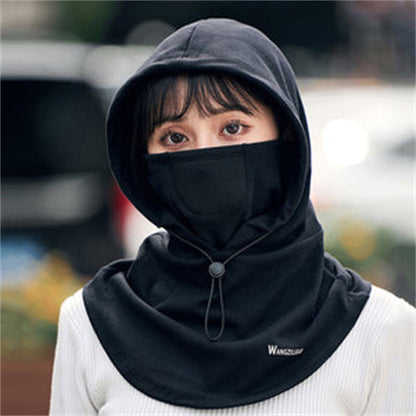 Hooded Face Mask with Neck Warmer for Cycling