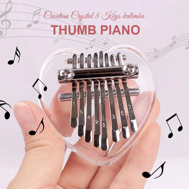 （🎅XMAS SALE）Croatian Crystal 8 Keys kalimba Thumb Piano✨BUY 3 FREE SHIPPING