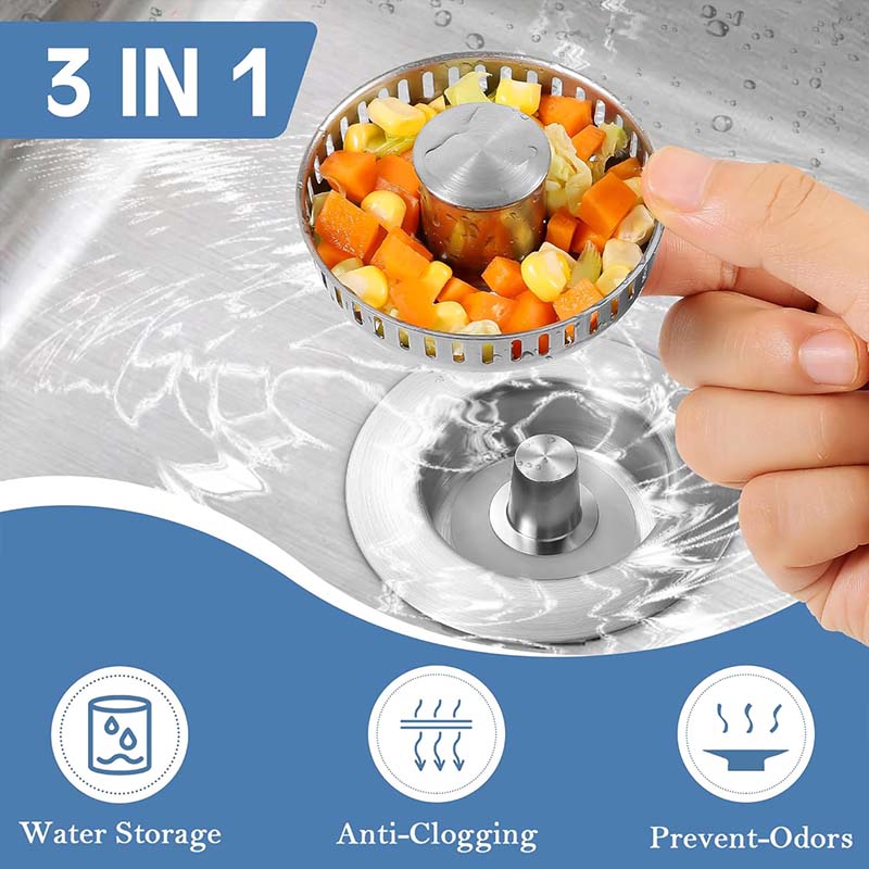 Kitchen Sink Drain Strainer & Stopper