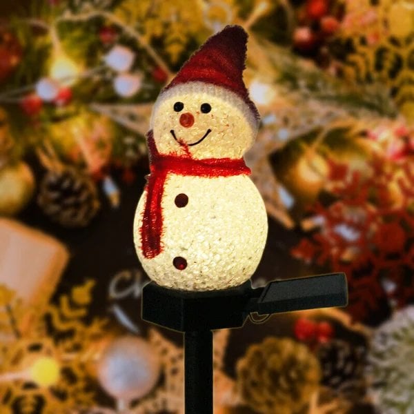 Christmas Sales -- Waterproof Solar Snowman Lamp