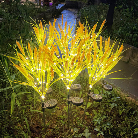 Simulation 7 Heads Wheat Outdoor Decoration LED Lights