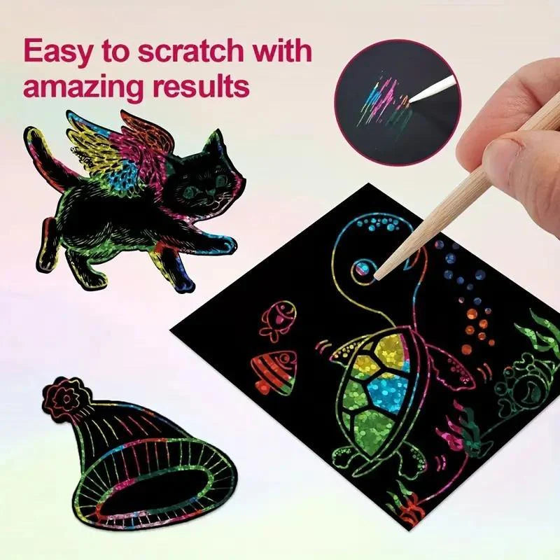 Creative Rainbow Scratch Paper Art Set