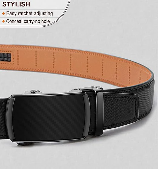 🎁 Leather Ratchet Belt With Adjustable Buckle💼