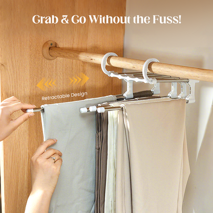 🔥Buy More Save More🔥Household Multifunctional Telescopic Folding Multi-layer Pants Storage Rack
